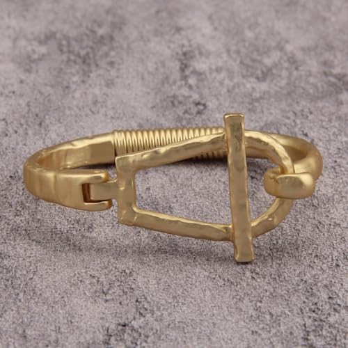 Gold Cuff Bracelet for Women Silver Beaded Bracelets Open Bangle Stackable Stretch Bead Bracelet Boho Jewelry Gifts for Wife Couple - style: Chunky Gold Bangle Bracelets