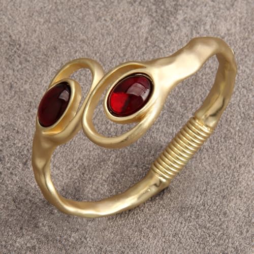 Gold Cuff Bracelet for Women Silver Beaded Bracelets Open Bangle Stackable Stretch Bead Bracelet Boho Jewelry Gifts for Wife Couple - style: Gold Chunky Bracelet