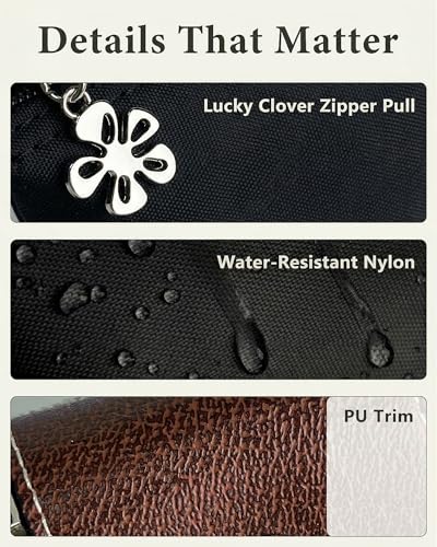 Wuflyover Coin Purse for Women, Mini Nylon Change Purse with Keychain, Small Zip Pouch for Coins, Cash, Cards (blak) - color: blak