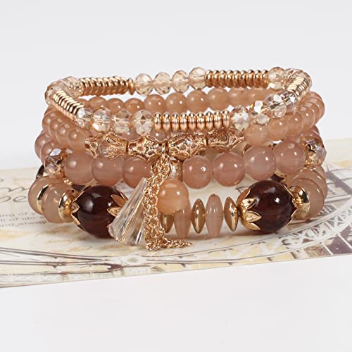 Bohemia Bracelets for Women Vintage Stackable Beads Bracelets Charm Stretch Beach Jewelry - color: Color 2