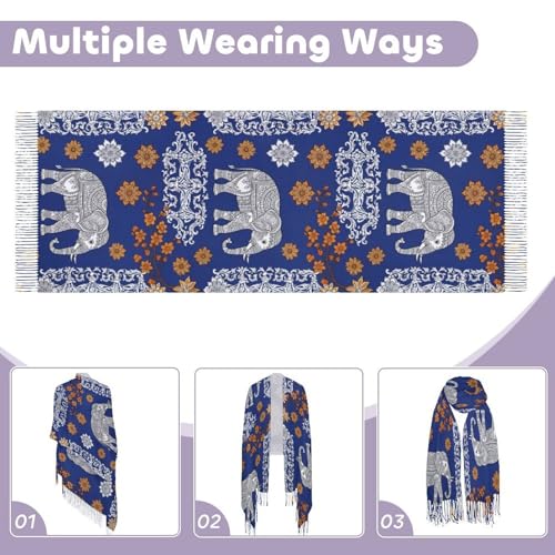 Scarfs for Women Fall Winter Scarves Shawls and Wraps for Evening Dresses - color: Design2
