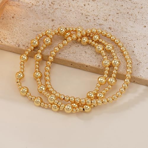 Gold Beaded Cross Bracelet for Women, 14K Plated Adjustable Stackable Dainty Bracelets, Non Tarnish Fashion Jewelry Set Gifts for Women Birthday Friendship - color: Colors-13