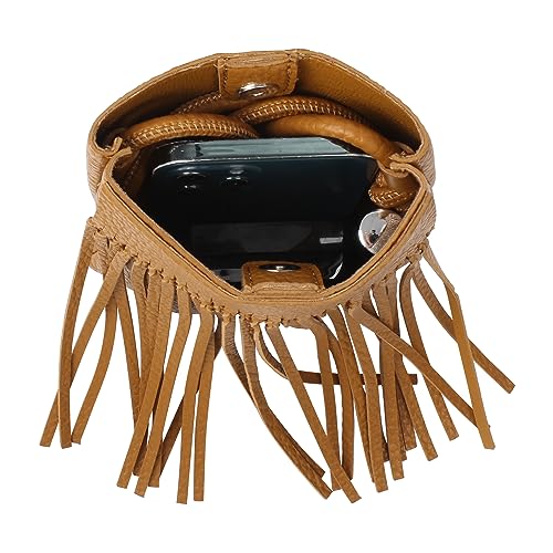 Hoce Women’s Leather Fringe Messenger Bag Large Hobo Crossbody Tassel Shoulder Bags, Gift for Mom Wife Girlfriend - color: 07785brown