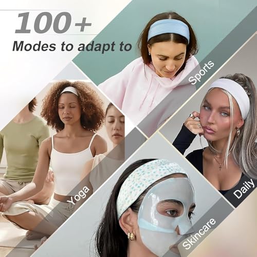 TERSE Boho Headbands for Women Short Hair Floral Headbands Non Slip Elastic Sweat Hairbands Soft Fabric Hair Bands Workout Yoga Running Sport Thin Wrap for Girls - color: Headbands Color- Summer Floral Set