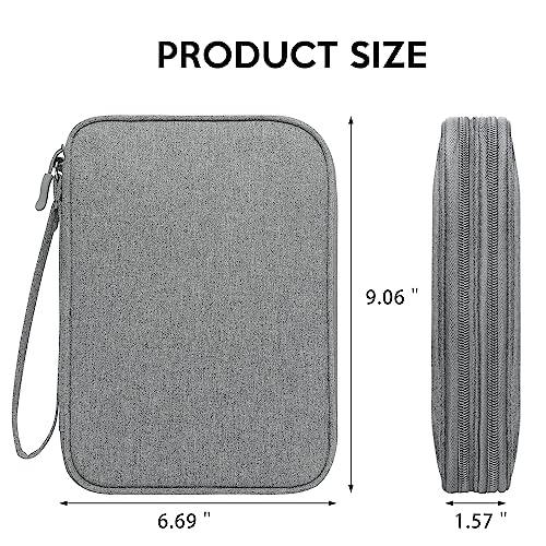 CILLA Electronics Organizer Travel, Travel Cord Organizer Case, Compact Electronics Accessories Bag for Cable, Cord, Charger, Phone - color: Dary Grey
