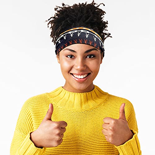 WILLBOND 4 Pieces African Headbands Knotted Wide Non Slip Yoga Stretchy Turban Hair Scarfs Workout Printed Headwrap Hair Accessories for Women and Girls