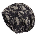 KAKU NANU Women Turban Chemo Beanies Pre Tied Caps Baggy Slouchy Headwear Sleep Scarf - color: Skulls