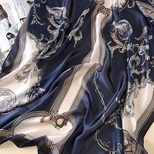 Silk Scarf Mulberry Silk Fashion Scarves Long Lightweight Shawl Wrap … - color: W03