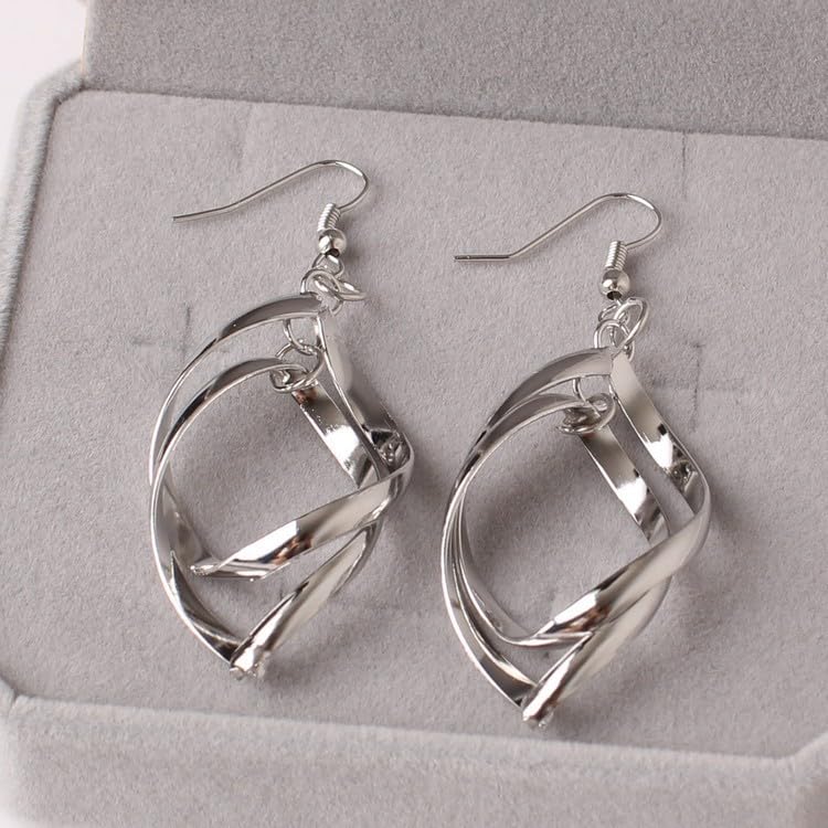 9 Pairs Silver Dangle Earrings for Women Set Retro Vintage Statement Bohemia Boho Drop Earrings Summer Jewelry for Women - style: B