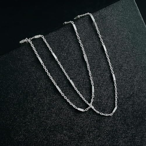 MIDEEO Gold/Silver Ankle Bracelets for Women,14K Gold Anklets for Women Waterproof Cuban Link Heart Beads Herringbone Rhinestone Anklets Set Layered Anklet Bracelets for Women Gold Jewelry Gift - style: 2 Layers Anklet D-SL