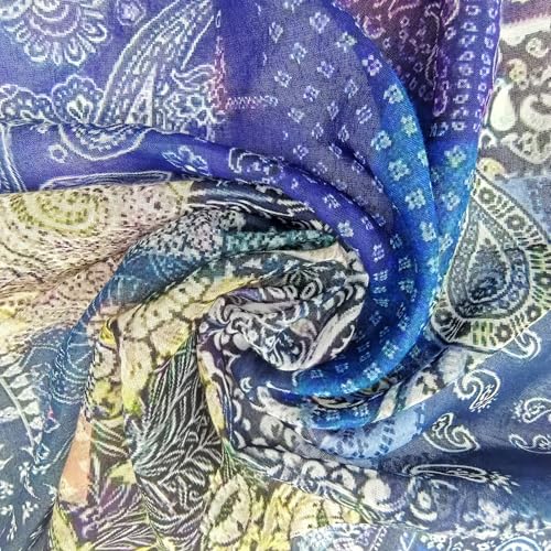 Large Cotton Bandana Lightweight Head Hair Scarf Headbands Wraps Cover Handkerchiefs for Women Men 25 x 25 inch - color: Rt01
