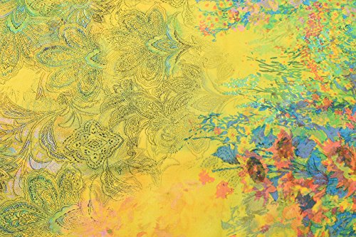 Womens Sexy Bohemian Floral Beach Cover Up Sarong Wrap Swimsuit Beachwear - color: Yellow (Flower)