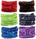 KINREE 6PCS Outdoor Magic Scarf, Elastic Headbands, Headscarves, Headwear, Mask - color: Free Paisely