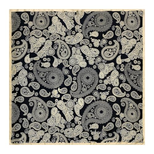 K-Elewon Large Square Scarf 43" Silk Scarf Fashion Scarves Silk Feeling Hair Wrapping Scarfs Night Sleeping Headscarf - color: Vb11