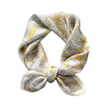 FEIBOON Mulberry Silk Scarfs Neck Scarf 21" Small Square Scarfs hair scarf bandana Neckerchief Headscarf for Women - color: Golden Grey