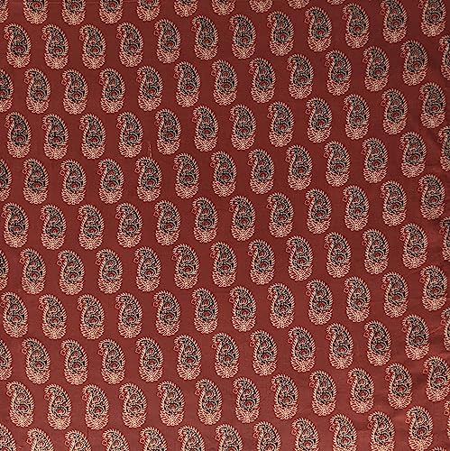 AVKA Studio 100% Cotton Bandanas for Women & Men, 2 Pack 20x20 Inch, 22x22 inch Hand Printed, Lightweight Cotton Handkerchief - color: Terracotta Red, size: 20 x 20 Inches