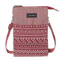 Roomy Cell Phone Purse Wallet Canvas Small Crossbody Purse Bags with Shoulder Strap For Women teen girlsl | Roomy - color: P-red