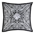 AIBFRID Square Head Scarves Satin Silk Hair Scarf Boho Bandana Headwear for Women Silk Feeling Hair Wrap Neck Scarf - color: Black, size: 35inch