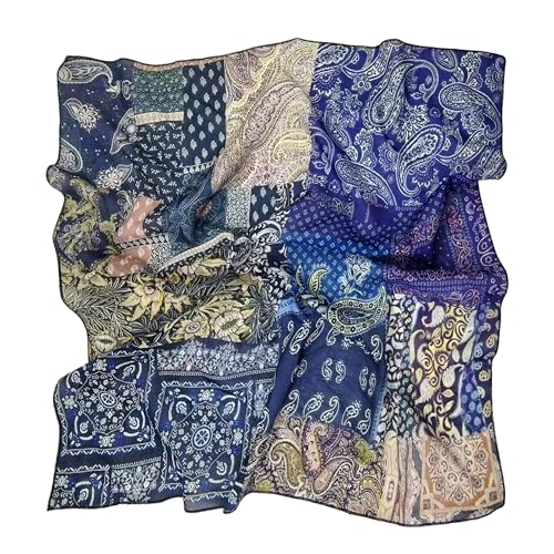 Large Cotton Bandana Lightweight Head Hair Scarf Headbands Wraps Cover Handkerchiefs for Women Men 25 x 25 inch - color: Rt01