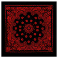 Rothco Trainmen Paisley Bandana - Standard - 22" X 22" - color: Black/Red