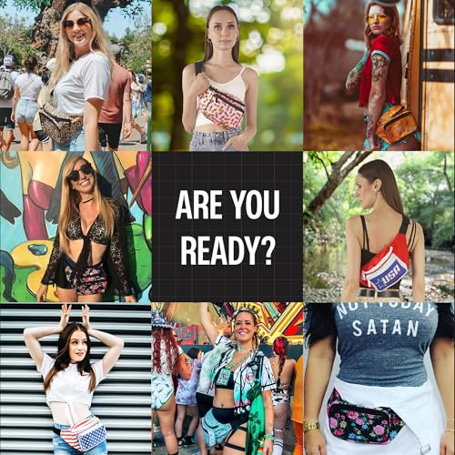 Fanny Pack Belt bag - Crossbody Waist Bag for Men or Women - Hands-Free, Waterproof Large Bumbag for Hiking, Running, and Travel (Pineapple) - color: Pineapple v2