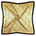 vabovin Satin Head Scarf for Women Silk Like Hair Scarf, 35 x 35 in | Silk Feel Fabric, Hair Wrap for Sleeping, Headscarf and Neck Scarf, Square Bandana Style, Fashion Accessory - color: 118 Yellow Line Pattern