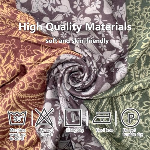 Paisley Pashmina Feel Shawls Wraps for Women Rave Scarf Soft Silky Exotic Boho All Seasons - color: Green