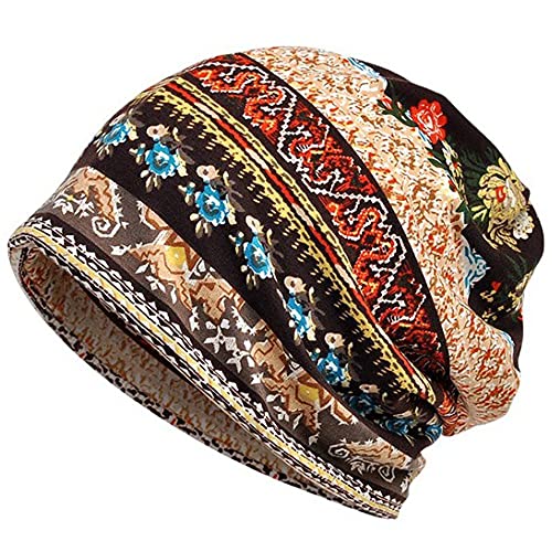 Women's Baggy Slouchy Beanie Chemo Hat Cap Scarf - color: ?4 Pack-multicolor E