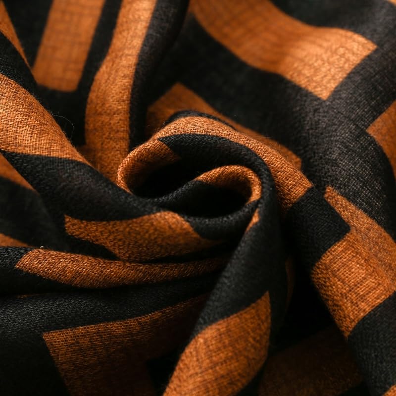 WZX Boho Scarf for Women, 70"x35" Large Lightweight Shawl Wrap for Travel, Sun Protection, Office & All-Season Wear - color: 002