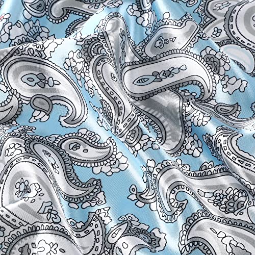 AWAYTR Satin Silk Scarf - Large Hair Bandana, Sleeping Wrap for Women - color: Cashew(grey)