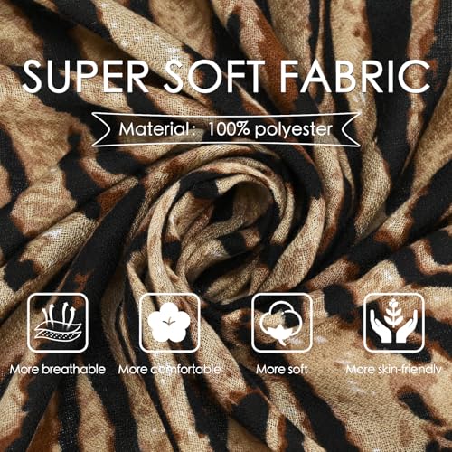 WZX Boho Scarf for Women, 70"x35" Large Lightweight Shawl Wrap for Travel, Sun Protection, Office & All-Season Wear - color: 007