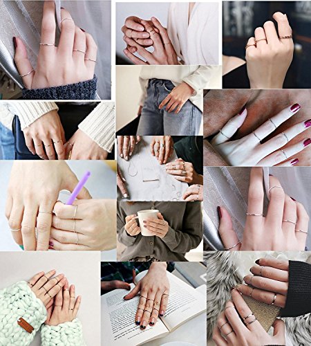 8pcs 1MM Thin Stainless Steel Knuckle Midi Stacking Rings for Women Plain Band Comfort Fit - color: Dome - Silver 8pcs(size 3 to 10)