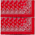 The Peacock Crew Premium Soft Cotton Bandanas Pack for Men and Women Paisley 22 x 22 inches - color: Pack of 10 Original Red