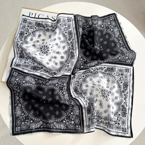 K-Elewon Women Medium Square Scarf Head Scarf Neck Scarf Hair Scarf Head Sleeping Wraps Bandana Scarfs for Women - color: V08