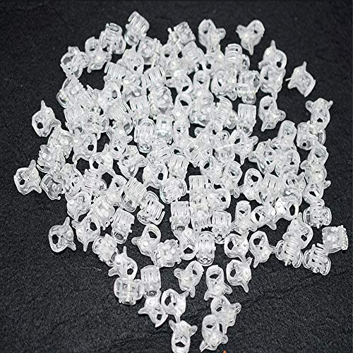 100pc/pack 1cm Hair Claws Clip for Women Girls Plastic Mini Hairpin Hair Clip Clamp Hair Accessories Gifts (100pcs clear) - color: 100pcs clear