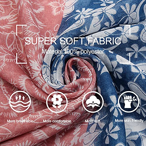 Yeieeo Boho Scarf for Women Lightweight Floral Printed Scarf Fall Winter Fashion Fringed Shawl - color: Floral 8