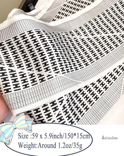 Purse Scarf For Handbags Head Scarves For Women's Hair Bags Scarfs Long Skinny Scarves Fashion Silky - color: A18-monochrome