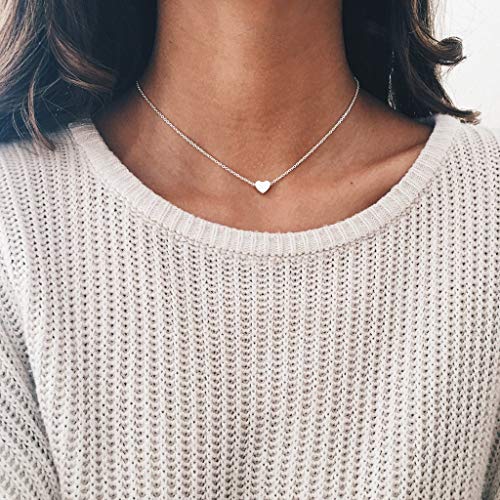 Starain 12Pcs Layered Choker Necklace Fashion Multilayer Chain Necklace Simple Gold Necklace Set for Women - color: 12Pcs Silver Necklace Set