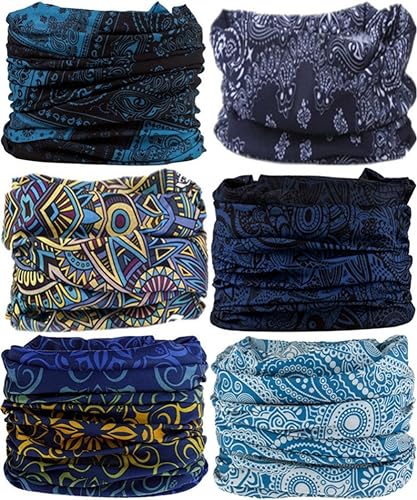 Head Wrap Headwear Headband Bandana Face Mask magic scarf for men & women - color: 6pcs. Boho