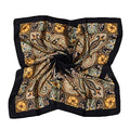 35 x 35 Women's Fashion Pattern Large Square Silk Like Hair Scarf Head Sleeping Wrap Satin Neck Bandana for Gift… - color: Large Cashews - Black