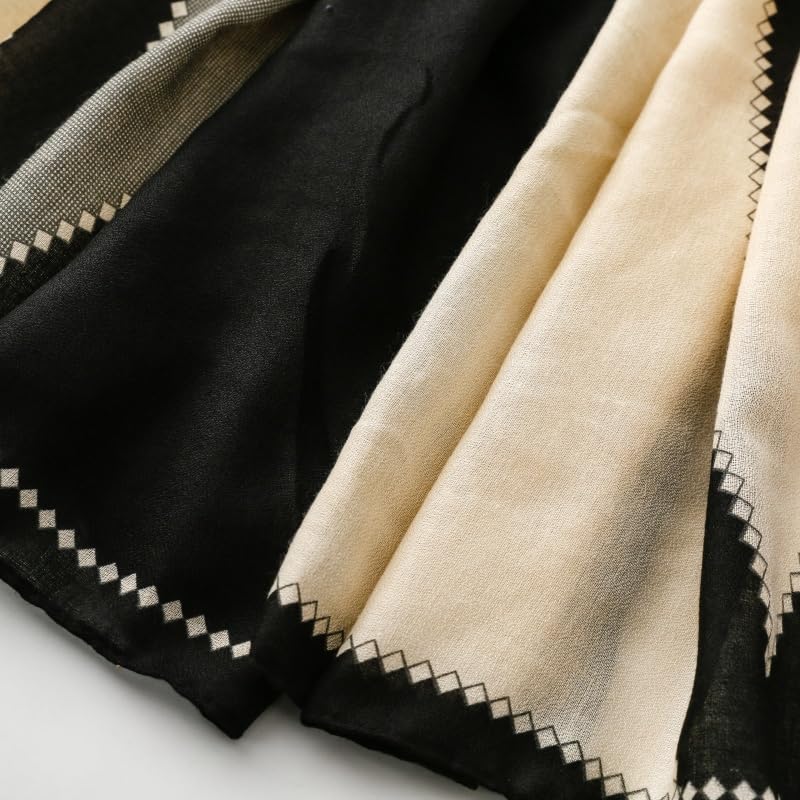 WZX Boho Scarf for Women, 70"x35" Large Lightweight Shawl Wrap for Travel, Sun Protection, Office & All-Season Wear - color: 005