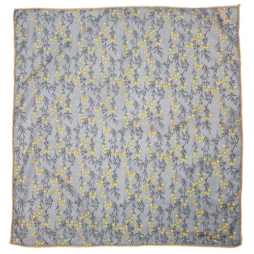 Cotton Bandana,Large Bandanas for Women,Head Coverings for Women,Head Scarf Handkerchief, Square Headband 27" x 27" - color: 27-18-daisy-grey