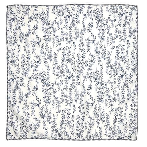 Cotton Bandana,Large Bandanas for Women,Head Coverings for Women,Head Scarf Handkerchief, Square Headband 27" x 27" - color: 27-09-foliage-white