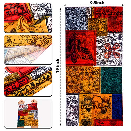 6 Pieces African Scarf African Bandanas Face Covering Unisex Boho Neck Gaiter Balaclava Head Wrap for Motorcycling Outdoor Use