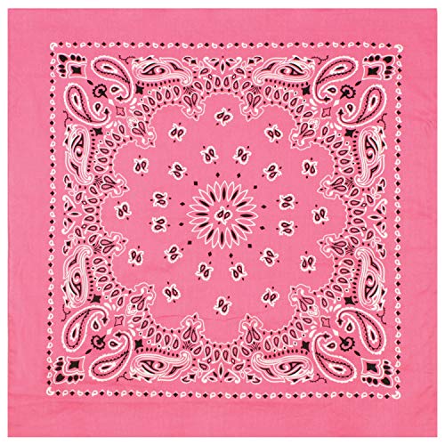 Rothco Trainmen Paisley Bandana - Standard - 22" X 22" - color: Pink