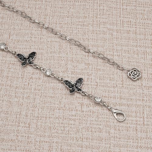 Metal Waist Chain Body Belly Belt Chains Jewelry Accessories for Women - color: Black Butterfly, size: L: 53.1 in