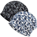 XYIYI Womens Chemo Headwear Hats Cotton Slouchy Beanie Cap Scarf - color: 2pcs Flowers-i