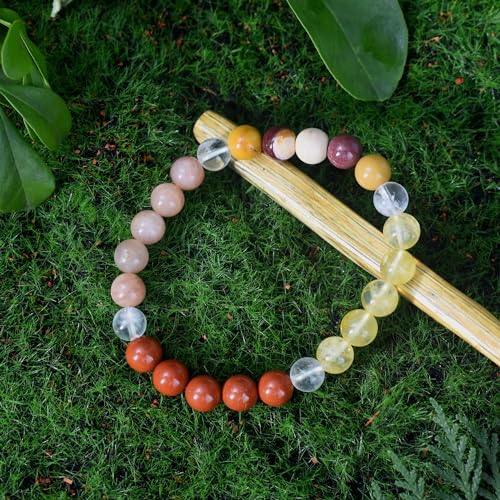 Strong Healing Crystal Bracelet 8MM Genuine Stone Bracelet Lucky Beaded Bracelet Chakra Bracelet 6.5 inch Positive Energy Inspirational Gifts for Women Mom - style: Joy Happiness