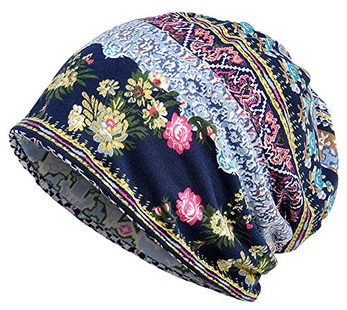 Women's Baggy Slouchy Beanie Chemo Hat Cap Scarf - color: 2 Pack