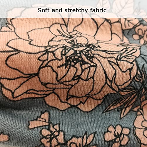 YONUF Wide Boho Headbands for Women Fashion Knotted Headband Yoga Workout Hair Accessories African Head Wrap 4 Pack - color: Flower Print